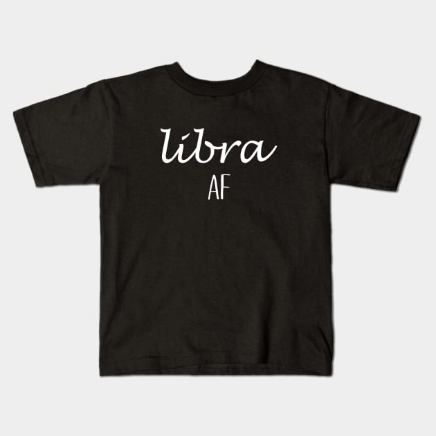 Libra Zodiac Sign Kids T-Shirt by sewwani